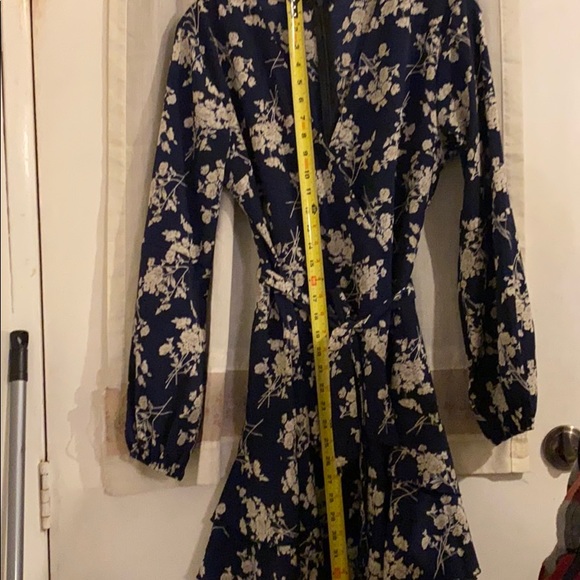 Skater Tie V Neck Mini Dress - Picture 6 of 6